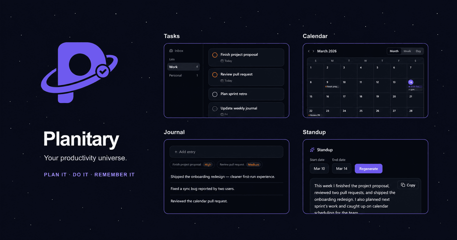 Planitary preview